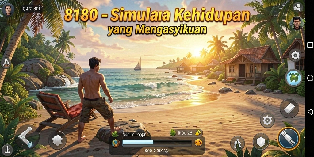 Screenshot gameplay 8180 menunjukkan interaksi karakter dan lingkungan yang dinamis.