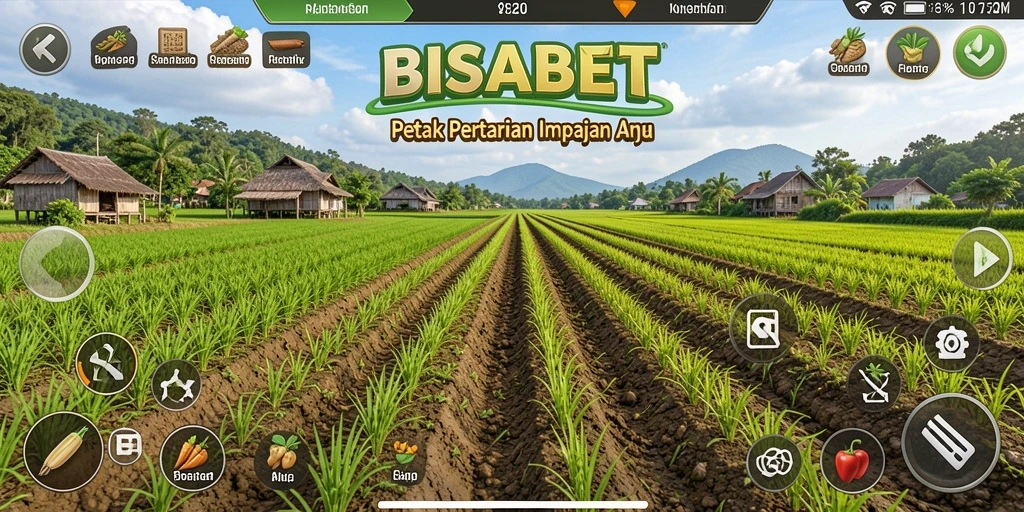 Tampilan luar biasa dari gameplay pertanian di BISABET.
