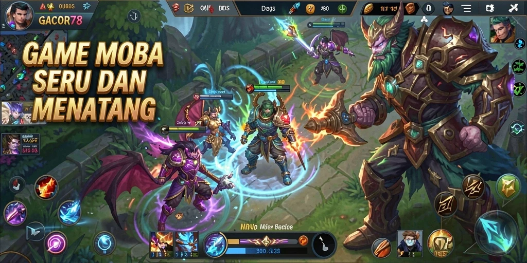 Tampilan gameplay menegangkan di GACOR78 dengan karakter yang beraksi.
