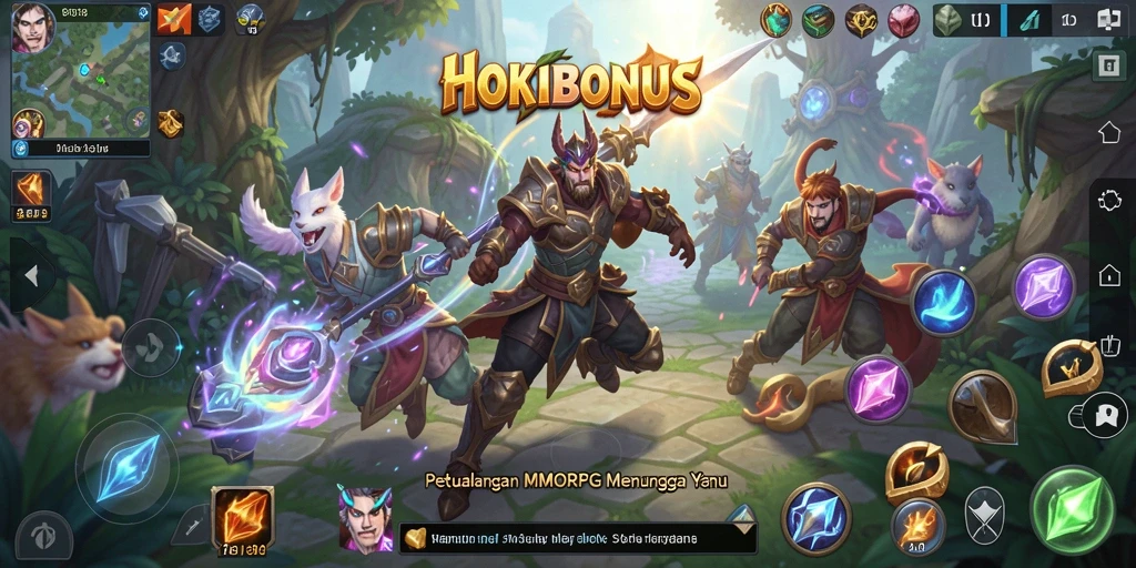Gameplay HOKIBONUS dengan aksi seru di dunia MMORPG.