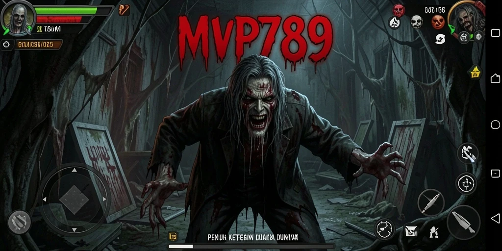 Tampilan gameplay yang menegangkan di dunia horor penuh misteri.