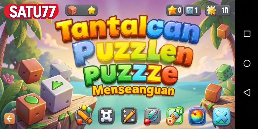 Screenshot gameplay SATU77 menampilkan tantangan Puzzle yang mengasyikkan.