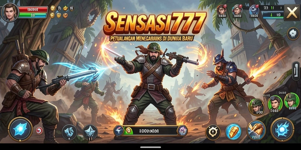 Tampilan gameplay SENSASI777 yang menakjubkan dan penuh aksi.
